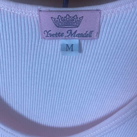 NWOT Crystal Accented Chandelier Print Ribbed Tank - Picture 3 of 4